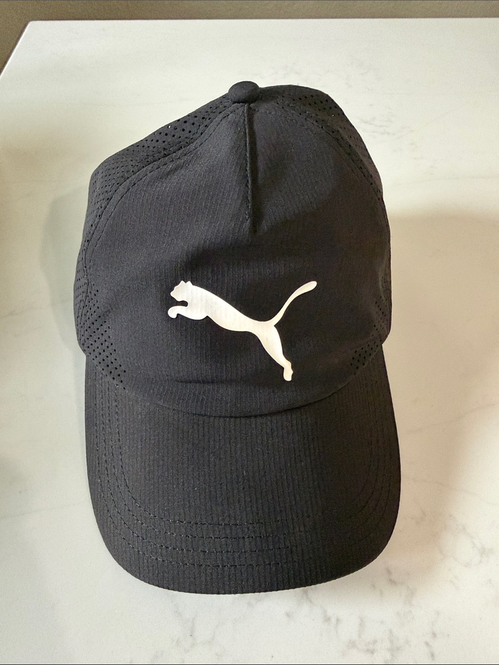 Puma Black Cap with White Puma Logo